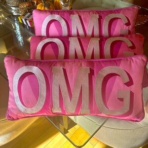 OMG pillows 3 pink brand new